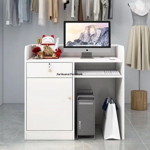 Comptoir moderne en bois massif, simple et minimaliste, pour salon de beauté, magasin de vêtements, <span class=keywords><strong>bureau</strong></span>, mobilier commercial - Product Image 2
