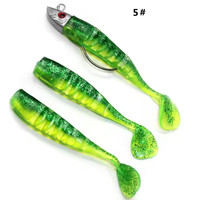 Leurre de pêche Newbility en vente flash, 10 cm, 13 cm, queue en T, accessoires, boîte de vente au détail, leurre en plastique souple