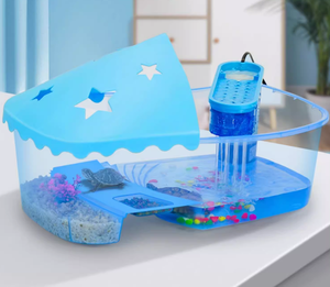 Hete Aanbieding Groothandel Rechthoekige Draagbare Schildpadbak Ecologisch Vriendelijke Transparante Kunststof Reptielen Terrarium Behuizing Schildpad 1L - Product Image 3