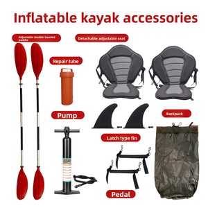Kayak Inflable Doble para <span class=keywords><strong>Pesca</strong></span> y Recreación al Aire Libre, con Bomba <span class=keywords><strong>de</strong></span> Aire y Remos, Esencial para Aventuras - Product Image 3