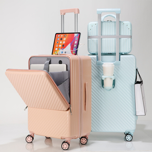 Bộ vali 2 chiếc, chất liệu cứng, có 4 bánh xe xoay, vali du lịch nhẹ bằng nhựa <span class=keywords><strong>ABS</strong></span>, thích hợp cho chuyến công tác - Product Image 6