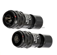 Connecteur d'Aviation Étanche IP67 WEIPU SA6, Accessoires pour Applications Énergétiques Nouvelles, PPS, Aluminium Anodisé, Laiton Doré