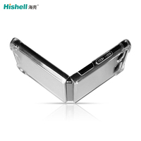 Support OEM ODM professionnel, personnalisation du logo, coque de téléphone transparente antichoc en cristal clair pour Samsung Z Flip