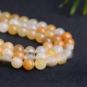 Cuentas Redondas de Jade Amarillo Natural al por Mayor, Cuentas Sueltas de 4mm 6mm 8mm para Accesorios de Joyería DIY. Color: # 57 - Product Image 4