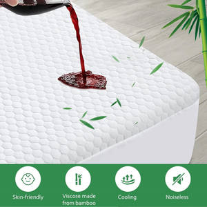 <span class=keywords><strong>King</strong></span> <span class=keywords><strong>Size</strong></span> wasserdichter Matratzen schoner Bambus kühlung Spann betttuch <span class=keywords><strong>Deep</strong></span> Pocket Matratze Bettdecke - Product Image 2