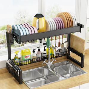 Estante de Almacenamiento para Fregadero de Cocina de Acero Inoxidable, Tamaño L, Escurridor de Platos de Múltiples Niveles con Bandeja, Escurridor de Platos de Secado Rápido para Encimera - Product Image 2