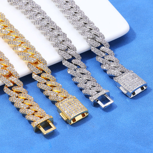 925 Sterling Silver Silver Plated Hip Hop Cuban Link Chain <b>Necklace</b> with Moissanite Diamond Luxury Iced Out <b>Statement</b> Jewelry - Product Image 1