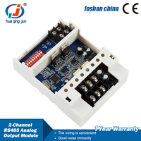 Module de Sorties Analogiques RS485 2 Canaux Huaqingjun 0-20mA 4-20mA Acquisition de Données RS485 Modbus RTU Carte 2AO pour Capteurs