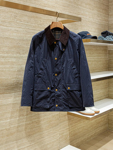 Chaqueta Clásica de <span class=keywords><strong>Hombre</strong></span> con Cuello de Pana - Abrigo Ligero Cortavientos de Primavera con Tejido Técnico Toray para Uso Utilitario - Product Image 3