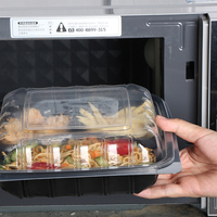 Boîtes à lunch à compartiments bicolores, contenants à emporter, emballages pour repas quotidiens, contenants pour la préparation des repas de fête avec couvercles