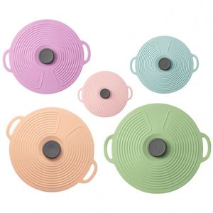 Couvre-aliments universels en silicone réutilisables, antibactériens et écologiques, pour bols, casseroles et poêles, hermétiques pour la cuisine - Product Image 3
