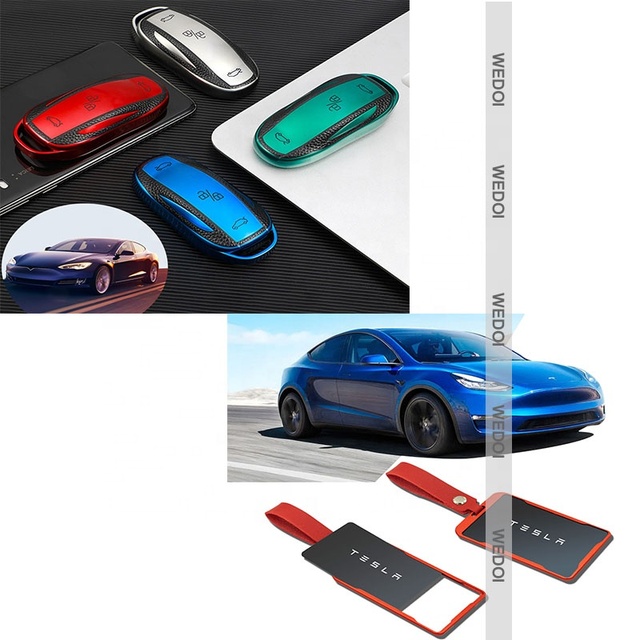 Tesla Newest and Improved Premium Aluminum Metal Alloy Shell Holder Case Car Key Fob - for Tesla Model /Y/3/S/X (1 Piece )