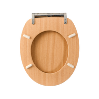 Cubierta de asiento de inodoro de madera de PVC de pino moderno con bisagra de aleación de zinc de cierre suave
