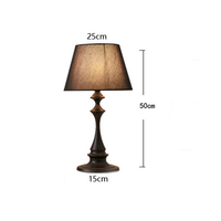 Lampe de chevet rétro de style américain E27 3 couleurs en métal Protection des yeux Lampe de bureau Lumière d'ambiance pour chambre à coucher Bureau Étude