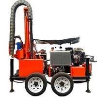 Prix direct usine : Foreuse de puits d'eau DTH 100-300m montée sur camion, avec moteur diesel, pompe, boîte de vitesses et accessoires complets, 200m