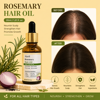 Akaril Minyak Rambut Rosemary Pertumbuhan Rambut Biotin Bawang Hitam Kolagen Penguat Folikel Merevitalisasi Lebih Tebal Lebih Lebat 30ml