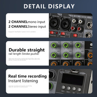 Console de mixage audio 4 canaux compacte avec interface USB/BT/MP3 pour DJ et production musicale en direct – Meilleures ventes