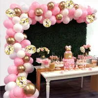 Nouveau Kit de guirlande de ballons en Latex Rose or Rose blanc ballons confettis ballon pour mariage anniversaire