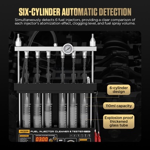 AUTOOL CT450 2000ml 6 cylindres 28 Khz Système FSI EFI Machine de nettoyage et de test des injecteurs de carburant automobile - Product Image 4