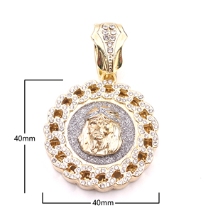 Nuovo personaggio personalizzato moda cubano hip hop lega gioielli personalizzati san judas iced out collana con ciondolo - Product Image 3