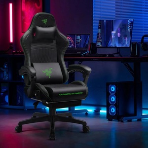 <span class=keywords><strong>Silla</strong></span> de juego <span class=keywords><strong>Razer</strong></span> negra y verde, altavoces de masaje, <span class=keywords><strong>silla</strong></span> de edición de carreras de cuero PU, <span class=keywords><strong>silla</strong></span> de juego Cadeira con reposapiés - Product Image 3