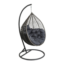 Mobilier d'extérieur moderne et durable pour la maison, hamac en osier pour balcon, jardin, parc, rotin, suspension, oeuf, chaise avec support