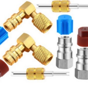 Conector de Conversión de Alta y Baja Presión para Automóviles Mitsubishi R134a, Conector Metálico para Equipos de Refrigeración y Aire Acondicionado - Product Image 1