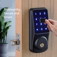 Cadre en aluminium maison hôtel bureau Ttlock serrure intelligente biométrique électronique numérique wi-fi Tuya porte intelligente serrure à mortaise