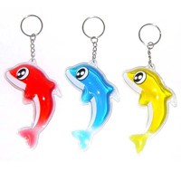 Porte-clés à breloque liquide dauphin mignon personnalisé