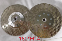 Disque de coupe et de meulage diamanté électrolytique industriel de 125 mm avec bride M14, pressé à chaud, personnalisable OEM pour le marbre