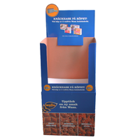 Présentoir de magasin en carton ondulé pliable, facile à assembler, impression couleur, écologique, pour supermarché