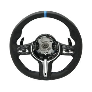 Volante BMW Serie F, Serie 5, Serie 6, Serie 7, M5, Ensamblaje Completo de Cuero, Estilo Racing, Etiqueta Azul - Product Image 3