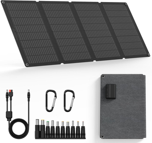แผงโซลาร์เซลล์พกพา 50W กันน้ำระดับ IP68 พร้อมพอร์ต USB-A และ USB-C จ่ายไฟ DC 18V สำหรับสถานีไฟฟ้าขนาดเล็ก ใช้งานกลางแจ้งและตั้งแคมป์ - Product Image 1