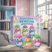 Jouet Squishy Pingouin Mignon, Jouet Anti-Stress à Presser Doux, Ornement de Bureau Portable