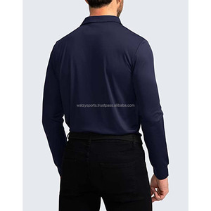 เสื้อโปโลแขนยาวสำหรับผู้ชายเสื้อกอล์ฟมีลายพิมพ์ - Product Image 2
