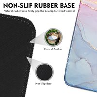 Grand tapis de souris de jeu en marbre bleu avec base en caoutchouc antidérapante et bords cousus Grand tapis de clavier étanche en stock