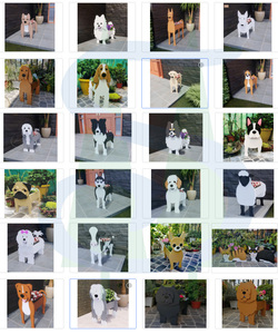 D21 schnauzer Dog-planter động vật hình phim hoạt hình dễ thương vườn cây lưu trữ container hoa Nồi con chó trồng chậu cây giả - Product Image 6