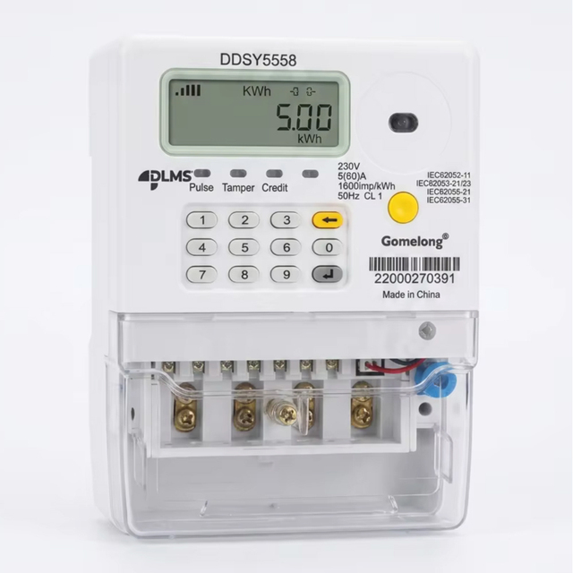 Single Phase Dual Source Meter STS Keypad Electric Meter Prepaid KWh Meter With Bluetooth