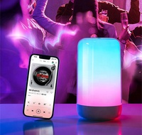 Lampe de table RVB portable intelligente pour la maison tactile LED veilleuse, avec fonction audio, utilisation de la lampe de chevet de la chambre