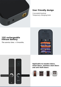 Orbita אבטחה ללא keyless tuya wifi app סיסמא דיגיטלית ביומטרי חכם דלת טביעת אצבע דלת פלדה זיכרון דלת פלדה - Product Image 6