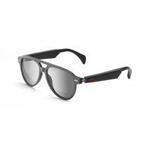 Lunettes de soleil intelligentes sans fil polarisées anti-lumière bleue avec monture noire pour homme