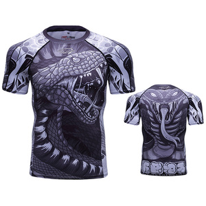 Compresión de manga corta de sublimación de ropa deportiva para <span class=keywords><strong>hombre</strong></span> de 3D Animal T Shirt - Product Image 4