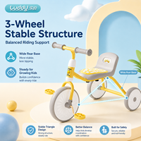 Tricycle évolutif 3-en-1 Luddy B.Duck pour bébé, poussette, vélo à pédales et porteur d'éveil pour la coordination