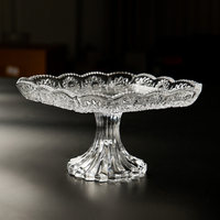 Plateau à fruits en verre cristal gravé de style européen pour hôtels, bar, comptoir, KTV – Petit plateau d'assortiment pour snacks et bonbons