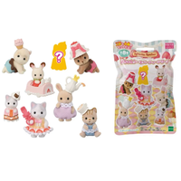 Sylvanian Families Backen-Baby-Party Überraschungstüte, Geheimnisvolle Mini-Tierfigur, Sammelspielzeug, Geschenk für Kinder zum Rollenspiel