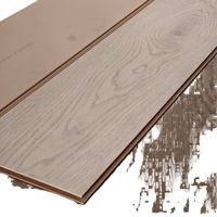 Plancher stratifié à grain de bois blanc brillant AC3 à trois couches, résistant à l'eau et au feu, idéal pour salle de bain et cuisine