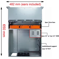 Casing Server Rak 20-Bay Hot Swap ATX dengan Drive Optik, Konstruksi Plastik Baja, Pendingin Kipas, Panel Samping - Ready Stock