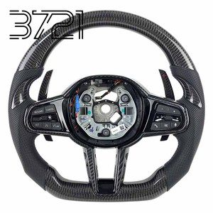Volant en fibre de carbone pour BMW G20 G30 F30 F10 M Sport avec palettes de changement de vitesse, volants de course personnalisés 2012-2025 - Product Image 1