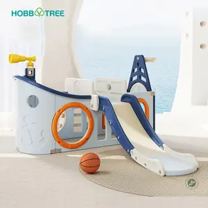 hobby tree kids slide and swing pirate ship theme kid slide indoor use plastic playground toy