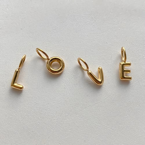 Charmes en acier inoxydable 316L EManco, alphabet 3D en forme de bulles, style classique, éléments de lettres, collier, bracelet, bijoux DIY pour enfants - Product Image 6